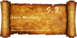Imre Norbert névjegykártya